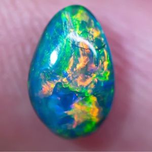 1.08ct Black Opal Ring Stone natural solid Australian gem